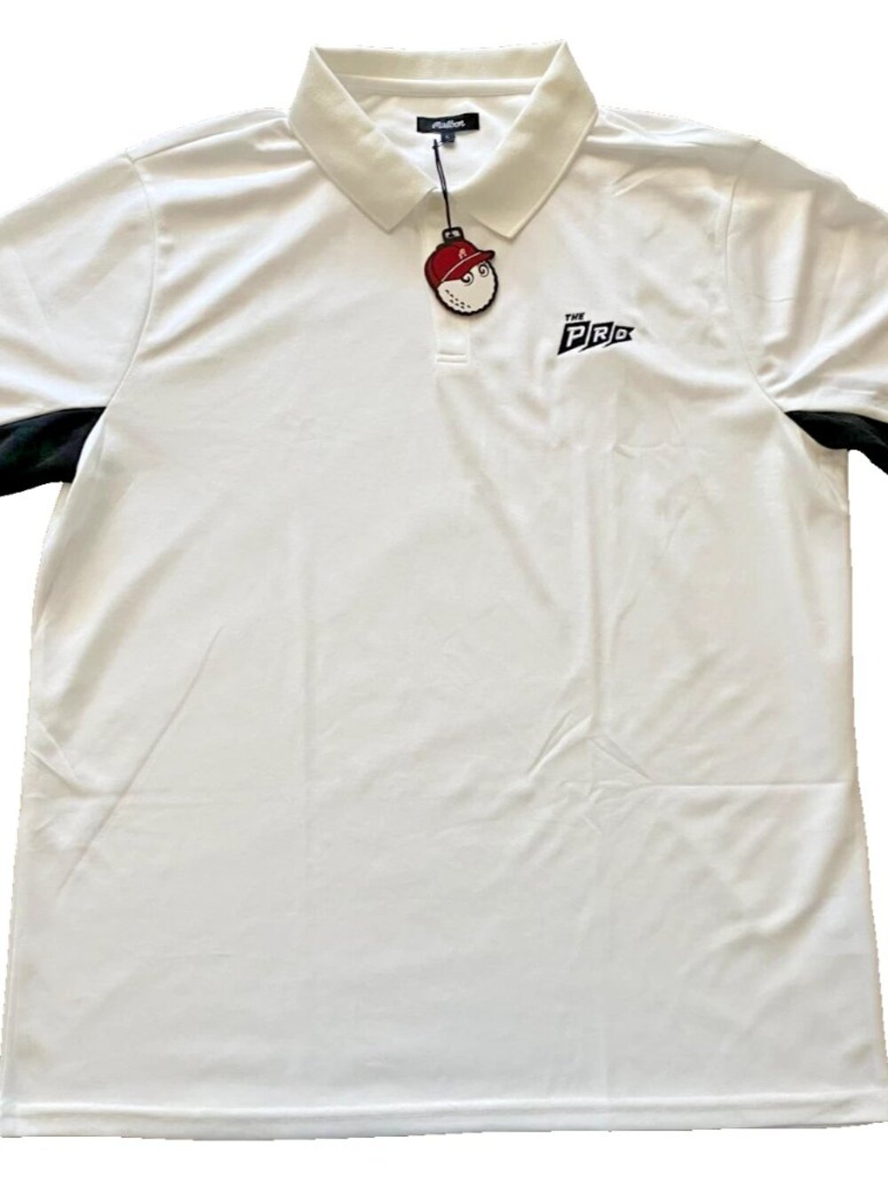 Malbon Golf Polo Shirt Men’s Large White The Pro Embroidered Performance L NWT